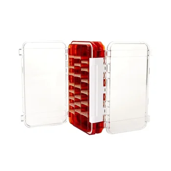  Двухсторонняя съемная водонепроницаемая коробка для аксессуаров Многофункциональная подключаемая коробка для приманки Коробка для аксессуаров для морской рыбалки, красный