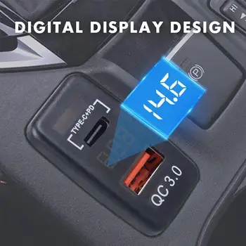 Новое автомобильное зарядное устройство QC 3.0 USB 12V-24V Автомобильный адаптер питания с быстрой зарядкой с разъемом для Toyota Automotive Interior Accessorie
