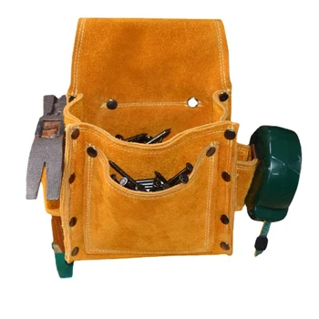  кобур из воловьей кожи поясная сумка для инструментов прочная электрическая поясная сумка для инструментов сумка с ремнем для электродрели электрическая отвертка