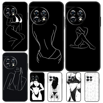 Сексуальный обнаженный женский художественный чехол для OnePlus Nord 3 2T CE 2 Lite N10 N20 N30 OnePlus 11 10T 10R 9RT 8T 8 9 10 Pro Cover