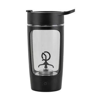 Протеиновый порошковый миксер шейкер чашка электрическая портативная бутылка для кофе бесплатно с USB перезаряжаемый 1200 мА, черный