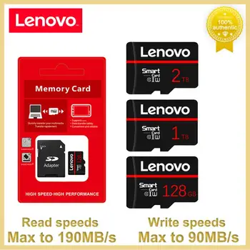 Lenovo 1 ТБ Карта памяти 512 ГБ 2 ТБ Высокоскоростная карта Tarjeta Micro TF / SD 256 ГБ 128 ГБ Micro TF Водонепроницаемая карта для Nintendo Switch