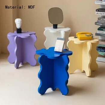 лепестковый приставной столик мебель для гостиной деревянные журнальные столики дизайнер креативный цвет маленькая мода индивидуальность волна журнальный столик