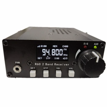 DIY Авиационное радио R60 FM 88-108 МГц Воздушный диапазон R60 2-диапазонный приемник Авиационное радио PLL Вторичное преобразование частоты +Case