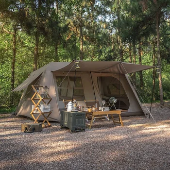 13㎡ Открытый кемпинг Двухкомнатный семейный палаточный городок на 5-8 человек 13 Автоматическая палатка Открытый дом Бесплатное укрытие
