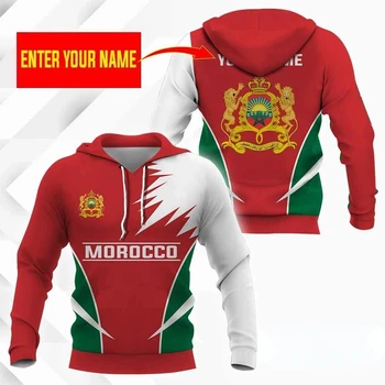 Флаг Марокко 3d печать толстовка с длинным рукавом толстовка куртка мужчины унисекс пуловер спортивный костюм с капюшоном мода винтажная верхняя одежда