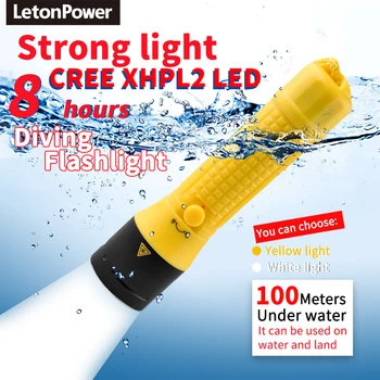 Фонарик для дайвинга 3000LM CERR LED фокус длинный водонепроницаемый ночной подводный рыбалка IPX8 на открытом воздухе под водой сильное проникновение