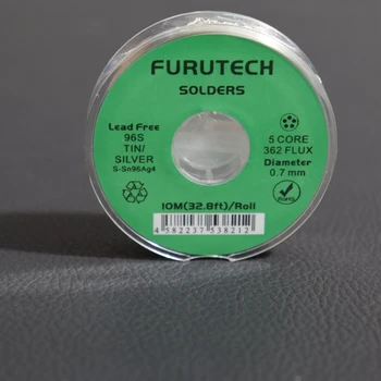 Оригинальный припой furutech S-070 верхняя серебряная аудио проволока для пайки 96% Sn + 4% серебро диаметр 0,7 мм Используется для высококачественной сварки компонентов