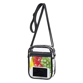  1 шт. прозрачная сумка-мессенджер из ПВХ сумка через плечо с регулируемым плечевым ремнем для улицы