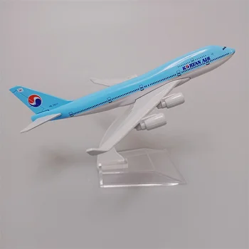 Легированный металл Корея Air Korean Airlines Boeing 747 B747 Литой самолет в масштабе 1/400 Модель самолета Airways Модель самолета 16 см