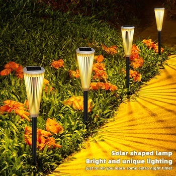  Водонепроницаемый солнечный наземный светильник с полым дизайном Многоцелевая декоративная лампа Дворовые светодиодные фонари для газонов во дворах