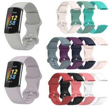 Силиконовый ремешок для часов Fitbit Charge 5 6 Смарт-часы Спортивный браслет на запястье для Fit bit Charge6 5 Замена Correa