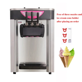  Три вкуса Машина для приготовления мороженого Магазин чая с молоком Мягкий мороженицер Машина для мороженого из нержавеющей стали