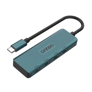  Алюминиевый разветвитель USB C Концентратор USB C Улучшение подключения и использования ноутбука, драйвер не требуется, не поддерживает зарядку