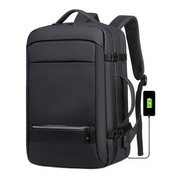 Мужчины 17,3 ''Нейлон большой емкости Многофункциональный светоотражающий бизнес-рюкзак для ноутбука для путешествий USB-порт Водонепроницаемые сумки