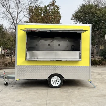  Мобильный фургон с едой 9 футов Вагон-ресторан Прицеп для еды для Европы Поставщики Тележка для хот-догов