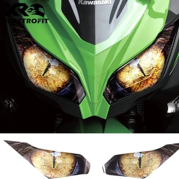 Для KAWASAKI NINJA300/250/ Наклейка на передний обтекатель фар мотоцикла Защита наклеек на защиту