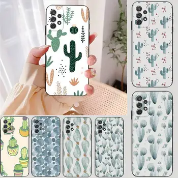 Plant Cactus Чехол для телефона для Samsung A01 A02 A22 A21 A20 A12 A11 A10 S A5 A6 A7 2018 Черные мягкие силиконовые чехлы