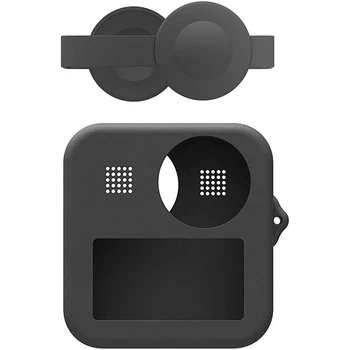 Силиконовый чехол для GoPro MAX Двойные крышки объектива Чехол Чехол Защитный чехол для GoPro MAX Аксессуары для экшн-камеры