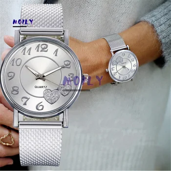 Последние лучшие модные женские часы с сетчатым поясом для женщин Wild Lady Креативная мода Подарок Наручные часы Браслет Женские часы 2023