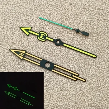 C3 Зеленые светящиеся стрелки Оранжевые желто-зеленые стрелки Подходит для Seiko SKX007 SRPD SKX009 NH35 NH36 4R 7S Набор стрелок для часов