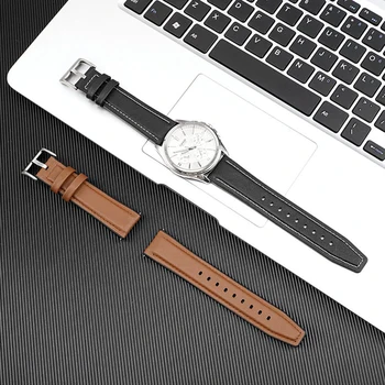 20 мм 22 мм 24 мм Браслет для Huawei Watch GT2 GT3 42 мм 46 мм Ремешок для часов Samsung Galaxy Watch 3/4 силикон + кожа