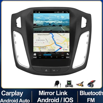 Android 12 Авто Радио Мультимедийный Плеер Для Ford Focus 3 Mk3 2011 -2019 Для Tesla Style Экран Навигация GPS Видео 4G 2Din 9.7