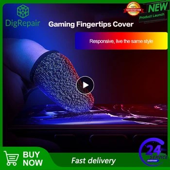  Gaming Fingertip Cover Противоскользящий сенсорный экран Перчатки для пальцев Дышащие кроватки для пальцев 1 пара Чехол для кончиков пальцев для мобильной игры PUBG