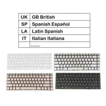 Клавиатура ноутбука для HP 14q-cs 14q-cs0000 14q-cy0000 14s-cf0000 14s-cr0000 14s-cs1000 14S-df000 Подсветка /Нет Великобритания Итальянский LA Испанский