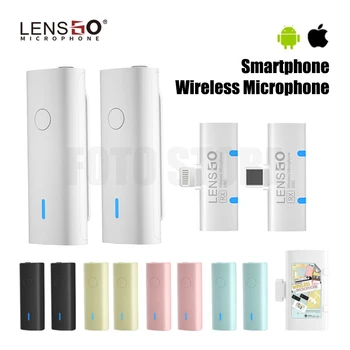 LENSGO 518 Беспроводной микрофон для смартфона Мини-петличный петличный микрофон для iPhone Android USB C Устройство