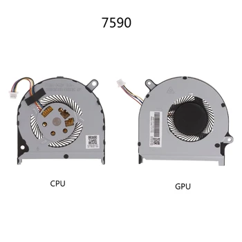 CPU GPU Вентилятор охлаждения ноутбука Вентилятор радиатора для INSPIRONs 7590 7591 Кулер DC5Vv J60A