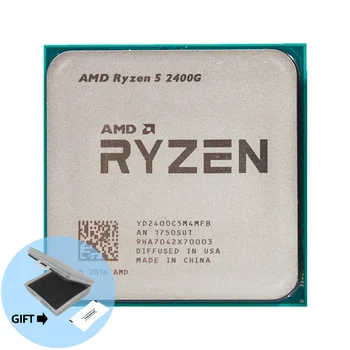 AMD Ryzen 5 2400G R5 2400G 3,6 ГГц Четырехъядерный четырехпоточный процессор мощностью 65 Вт YD2400C5M4MFB Socket AM4
