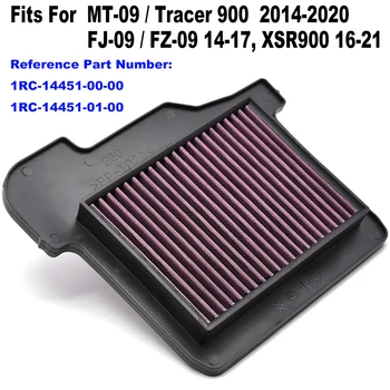 Фильтр впускного воздуха с элементом воздухоочистителя высокого расхода для Yamaha FJ09 FZ09 MT09 MT-09 Tracer 900 / GT XSR 900 NIKEN MTX 850 / GT 2014-2020