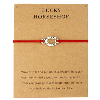 Lucky Horseshoe Horseshoe Horseshoes Charm Браслеты Регулируемые Модные Ювелирные Изделия Женщины Мужчины Мальчик Девочка Любовник Подарок Прямая Доставка