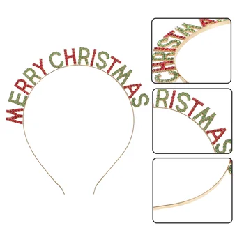 Рождественская повязка на голову Рождественский сплав Аксессуар для волос Письмо Вечеринка Женская повязка для волос Дизайн Детский головной убор Декор