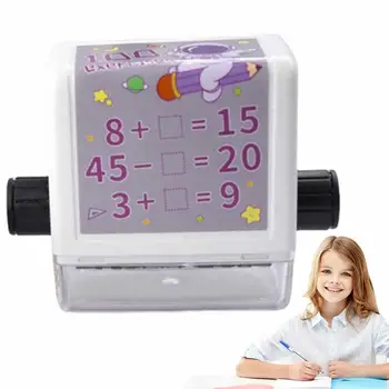  Математический роликовый штамп для детей Ролик для обучения номеру Практический математический штамп Цифровой обучающий штамп Умный математический роликовый штамп