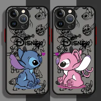 Чехол для телефона Disney Cute Stitch для Apple iPhone 14 Plus 13 XR X XS Max 7 8 Plus 15 Pro Max 12 Mini 11 Pro Матовый роскошный чехол
