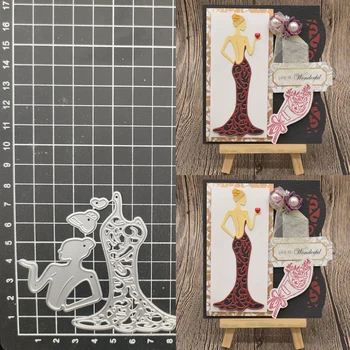 сексуальная леди женщина металлические режущие штампы скрапбукинг ремесло высечь DIY альбом открытка для изготовления украшения домашней вечеринки
