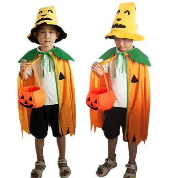 Хэллоуин Baby Custome Тыквенный костюм Топы Пальто + шляпа Хэллоуин Вечеринка Косплей Одежда Детский костюм Набор