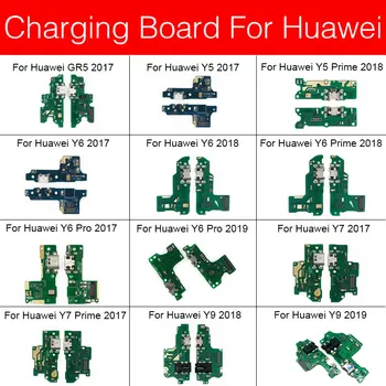 зарядное устройство USB Jack Модуль платы для Huawei GR5 Y5 Y6 Y7 Y9 PRO Prime 2017 2018 2019 Замена платы USB-разъема