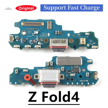  Оригинальный USB-порт зарядки Гибкий кабельный разъем для Samsung Galaxy Z Fold4 F936 SMF936B / DS F936U Ремонт деталей микрофона