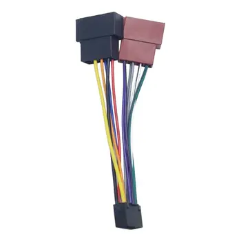  Пользовательский адаптер жгута проводов для автомобильного стерео радио Разъем ISO 16-контактный штепсельный кабель