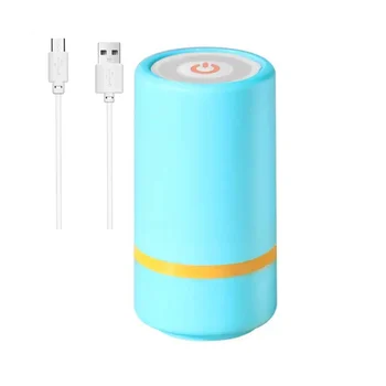 Портативный USB Перезаряжаемый ручной мини-запайщик для запайщиков мини-пакетов Кухня Умный бытовой вакуумный упаковщик для небольших пищевых продуктов с 10 пакетами Синий