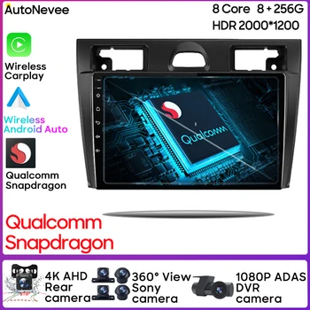 Qualcomm Snapdragon Android 13 Автомагнитола для Ford Fiesta Mk VI 5 Mk5 2002 - 2008 Мультимедийный стерео Carplay плеер NO 2 DIN