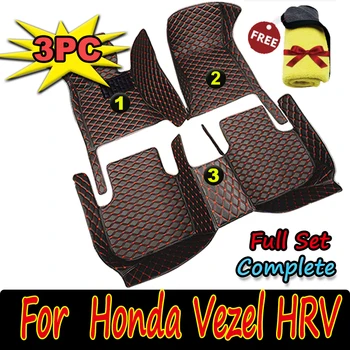 Для Honda Vezel XRV HRV 2022 2021 2020 2019 2018 2017 2016 2015 Автомобильные коврики Ковры Чехлы для стайлинга Автомобильные аксессуары Коврики для ног
