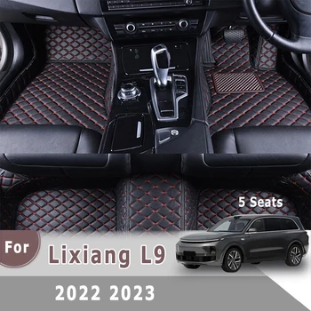 RHD Ковры для Li Lixiang L9 2022 2023 (5 мест) Автомобильные коврики Авто Аксессуары Интерьер Накладки для ног Чехлы Автомобили Водонепроницаемый