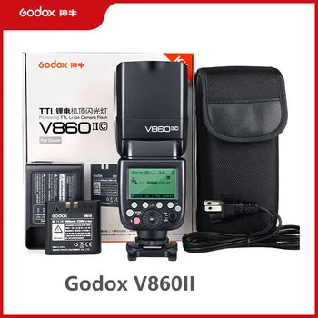 Godox V860II C/N/S/F/O Вспышка Speedlite 2.4G Беспроводная X-система GN60 E-TTL HSS 1/8000 для цифровой зеркальной камеры Canon Sony Fujifilm Nikon