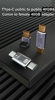 Mini USB4.0 40 Гбит/с Адаптер Thunderbolt 3 8K@60Hz USB Type C Папа-папа PD 100 Вт Зарядное устройство Преобразователь данных для Macbook Pro Air Dell