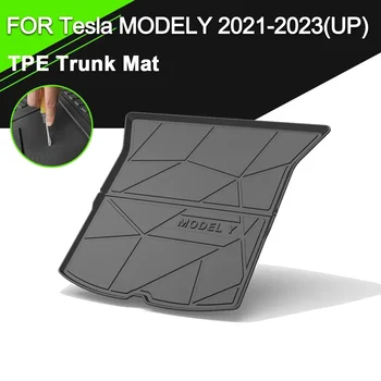  для Tesla MODEL 3 / Y / S / X Автомобильная крышка багажника Коврик TPE Водонепроницаемый нескользящий резиновый грузовой вкладыш Аксессуары