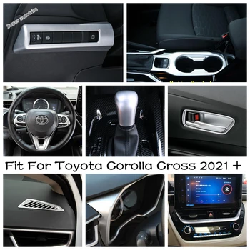  Выход переменного тока для воздуха прибора / держатель чашки для воды / крышка ручки переключения передач Матовая внутренняя отделка для Toyota Corolla Cross 2021 - 2023